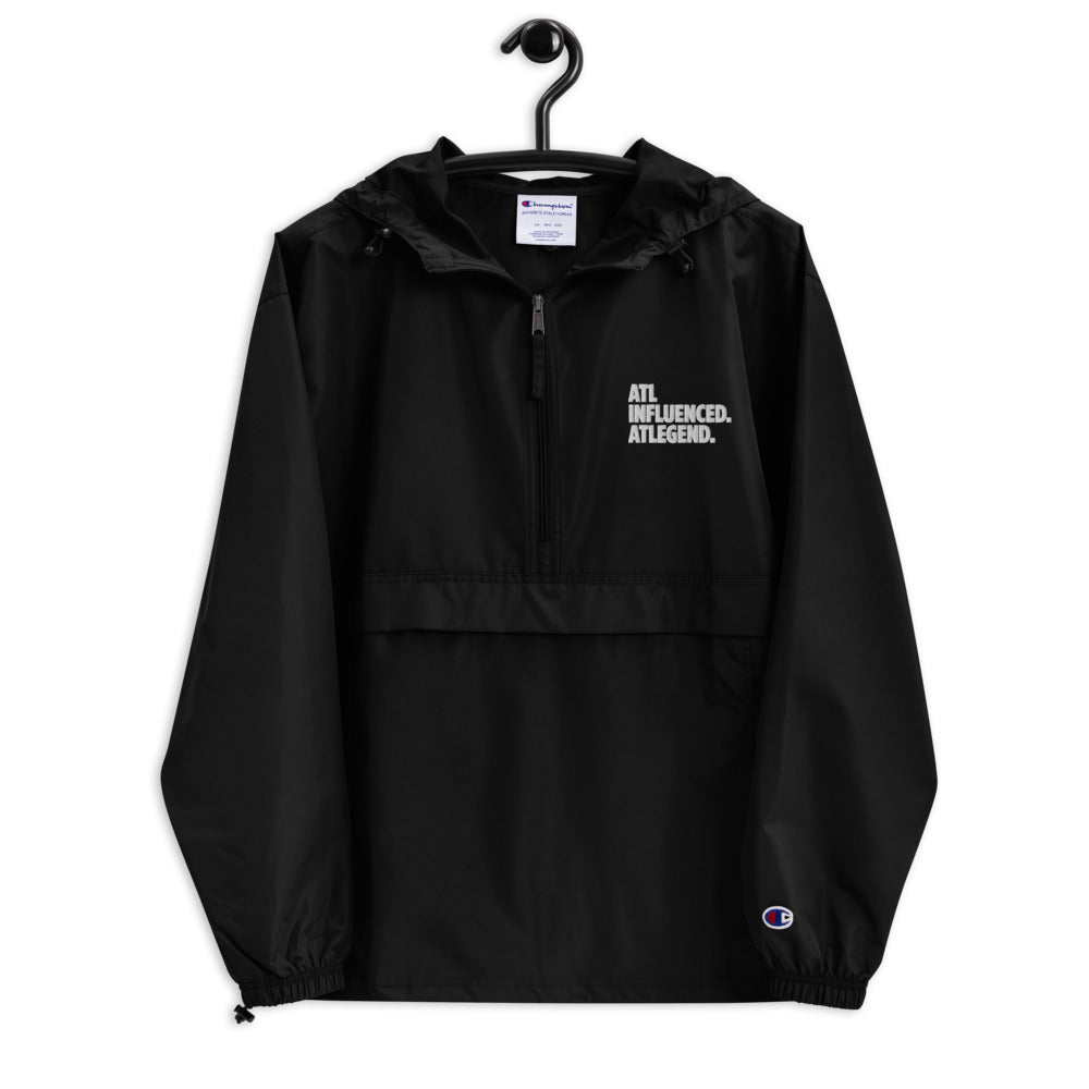 ATLINFLUENCED X CHAMPION PACKABLE JACKET | BLACKOUT