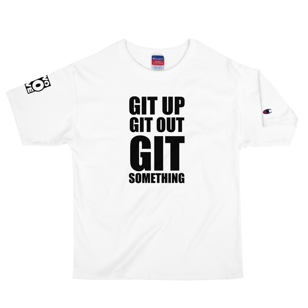 GIT UP GIT OUT X CHAMPION WHITEOUT TEE