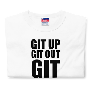 GIT UP GIT OUT X CHAMPION WHITEOUT TEE