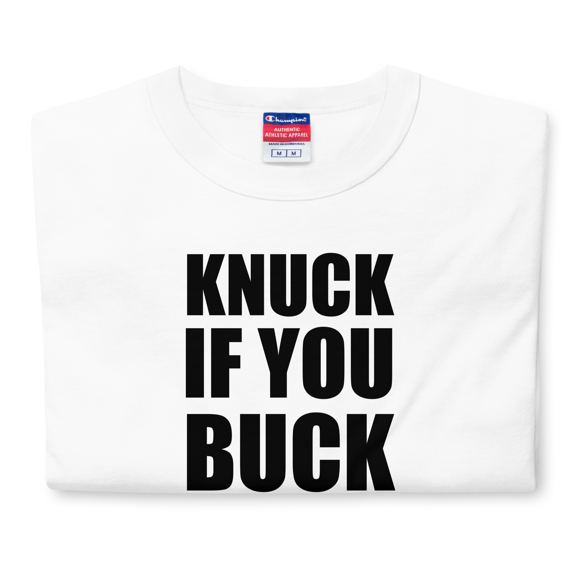 KNUCK IF YOU BUCK X CHAMPION WHITEOUT TEE
